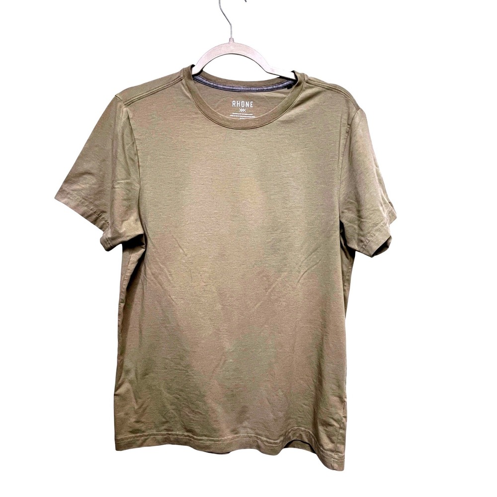 Rhone Mens‎ T Shirt M Green Short Sleeve Crew Neck Casual Basic Top Athleisure